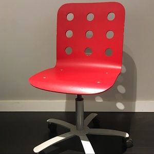 IKEA JULES Swivel Chair in Red